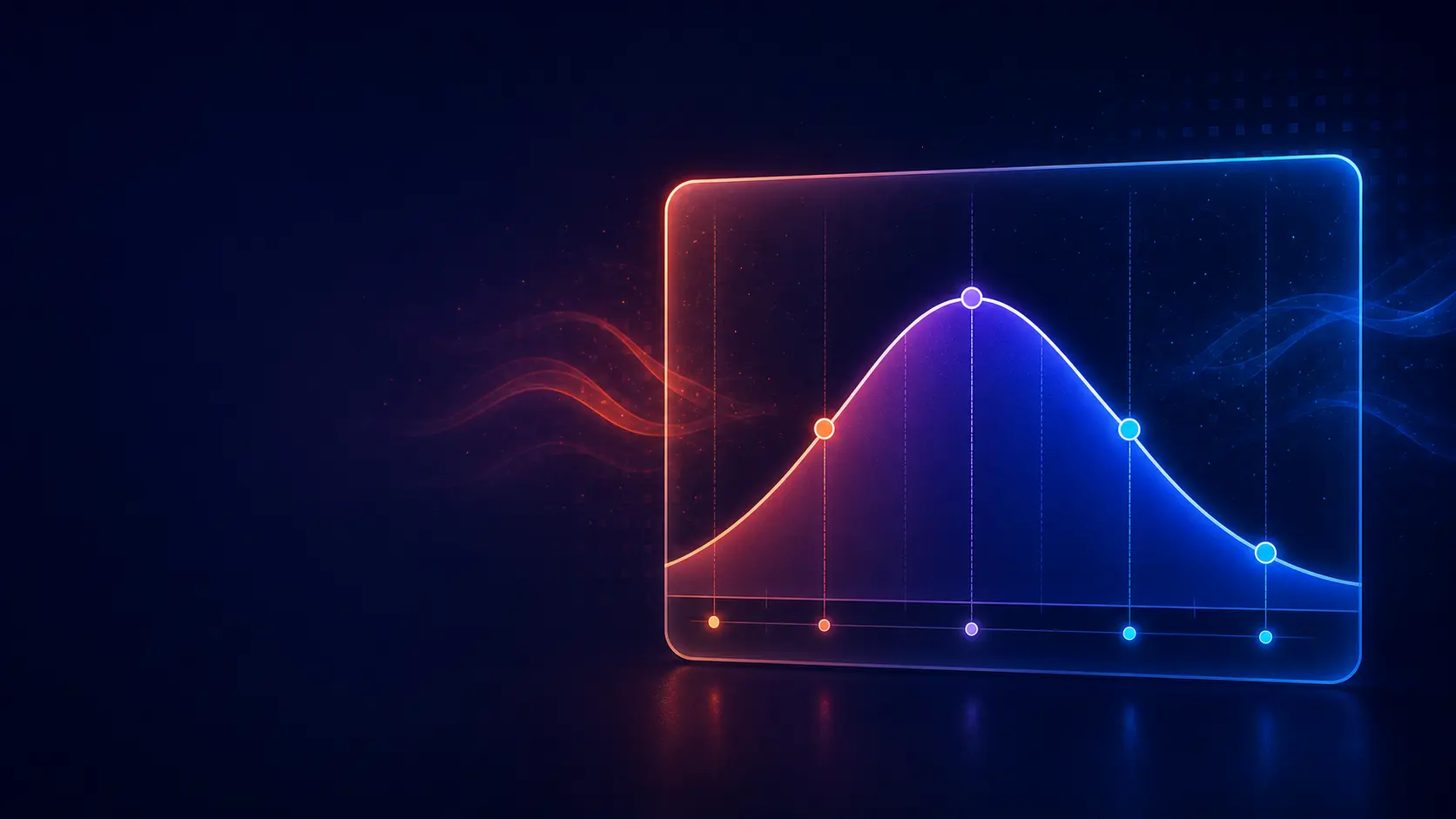 Benchmark progress guide showing an aggregate curve, comparison markers, and training metrics.